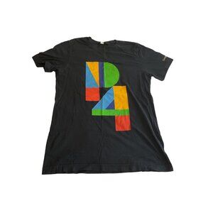 Bella+Canvas Geometric Print T-Shirt M Black 100% Cotton